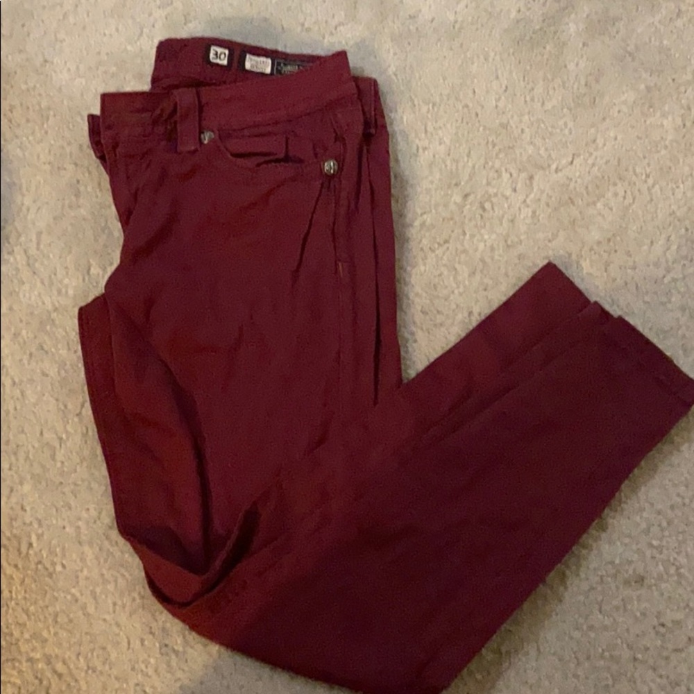 Red miss me skinny jeans